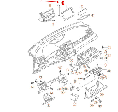 NEW VOLKSWAGEN CC INSTRUMENT PANEL CENTER TRIM 3AA858069CWJ5
