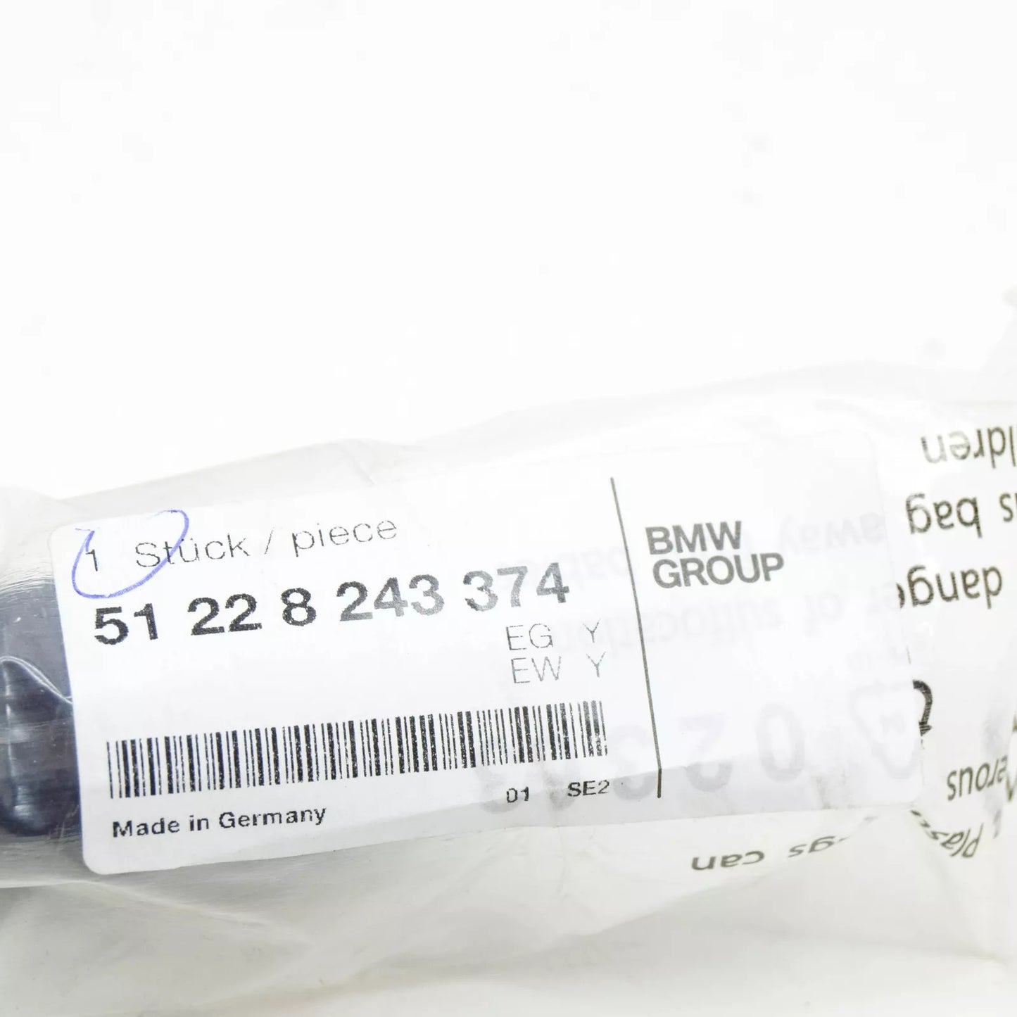 NEW BMW 7 E38 REAR RIGHT INTERIOR STRIP 51228243374 ORIGINAL