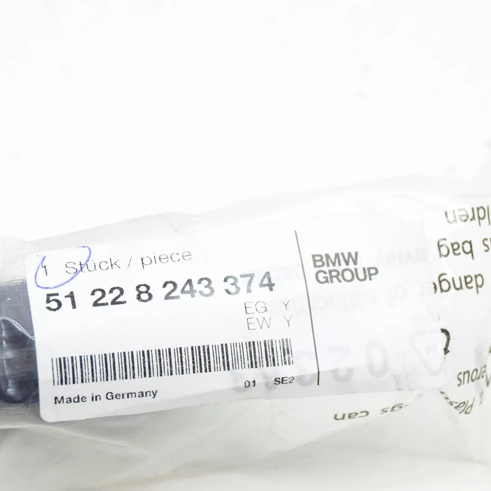 NEW BMW 7 E38 REAR RIGHT INTERIOR STRIP 51228243374 ORIGINAL