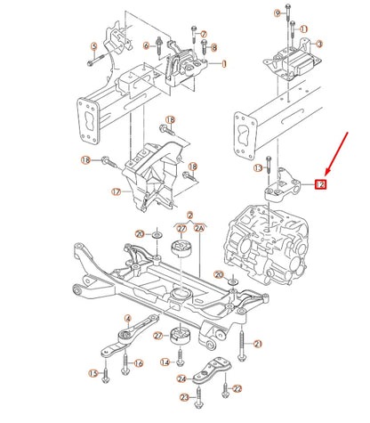 NEW AUDI A3 8V ENGINE TRANSMISSION LEFT BRACKET CONSOLE 1K0199117CD