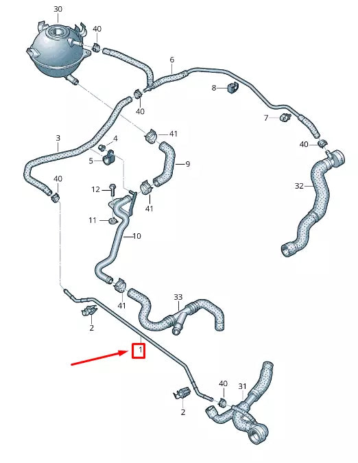 NEW AUDI RSQ3 8U FRONT ENGINE BREATHER LINE 8U0122061A