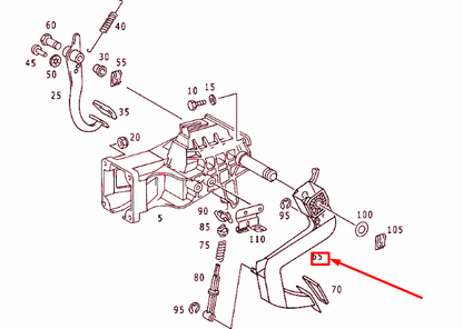 NEW MERCEDES-BENZ SPRINTER 903 CLUTCH PEDAL A9012902416 ORIGINAL