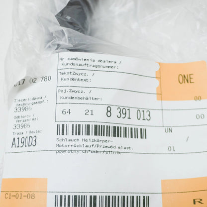 NEW BMW 5 E39 3.5I HEATER HOSE 64218391013 ORIGINAL