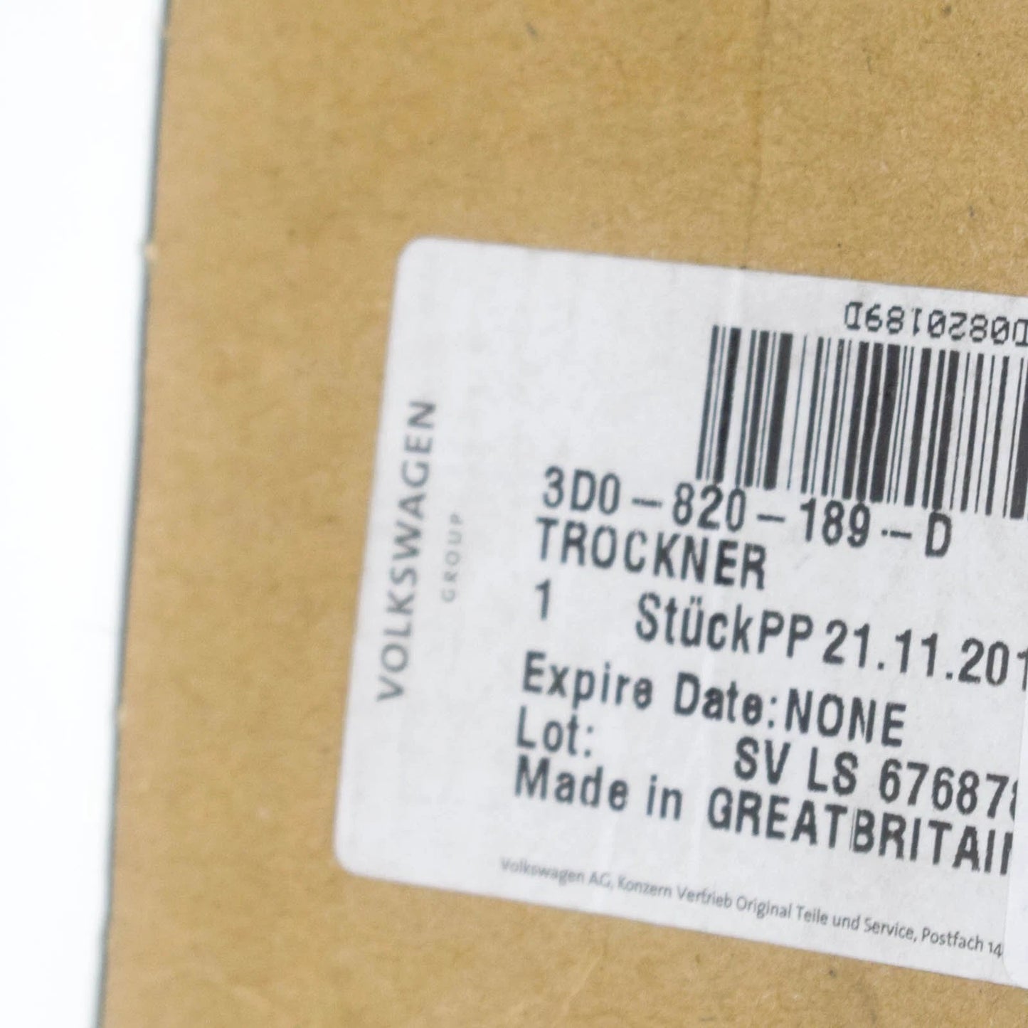 NEW VW PHAETON 3D A/C CONDENSER DRIER 3D0820189D