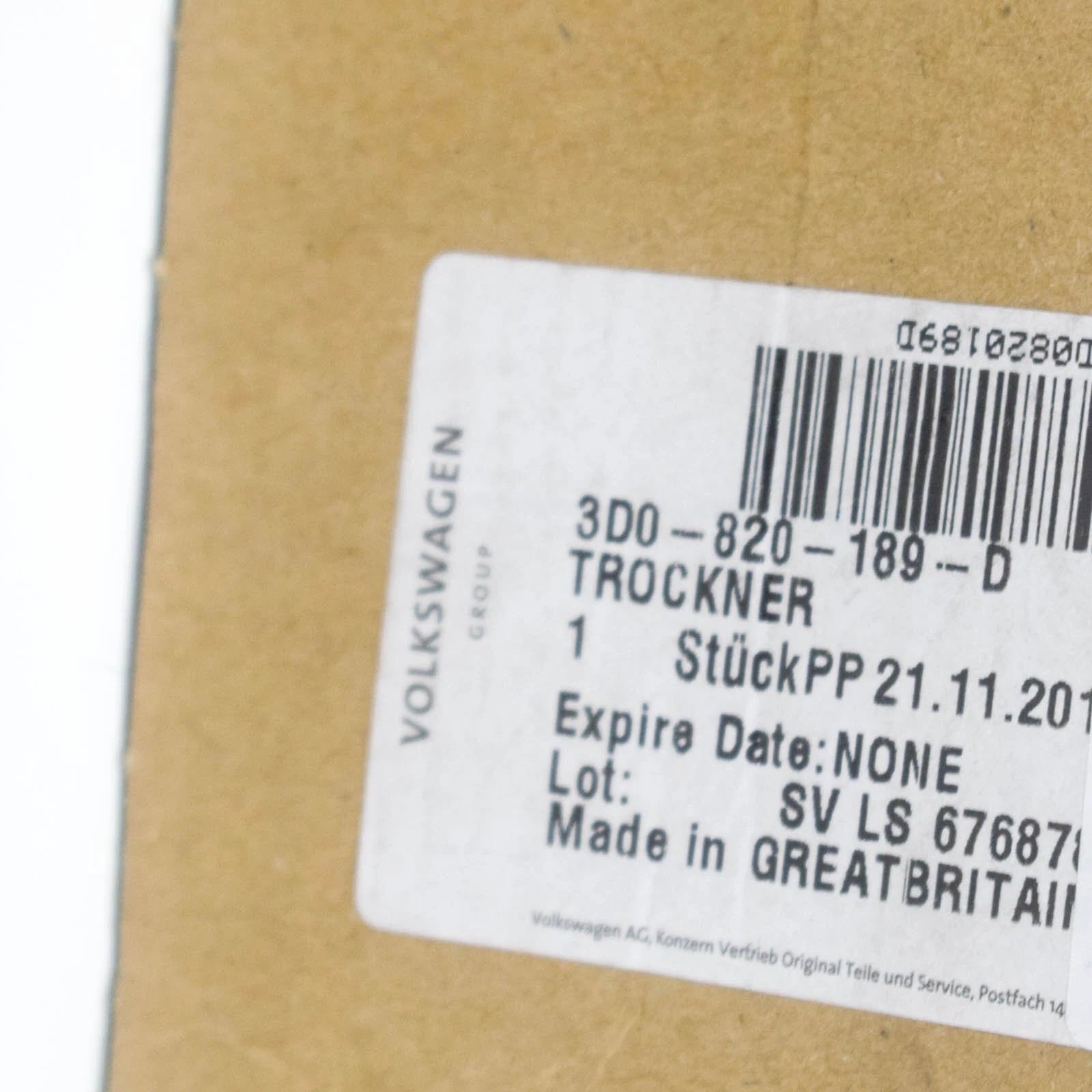 NEW VW PHAETON 3D A/C CONDENSER DRIER 3D0820189D