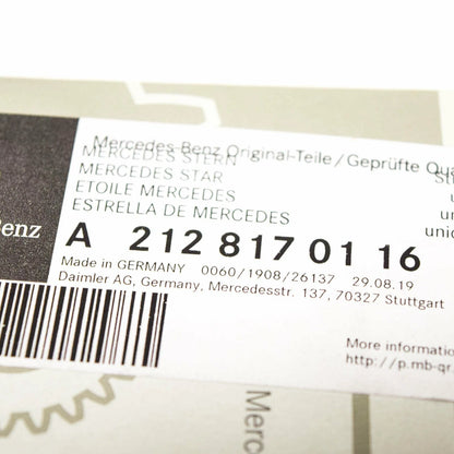 NEW MERCEDES-BENZ E-CLASS W212 BOOTLID BADGE A2128170116 ORIGINAL