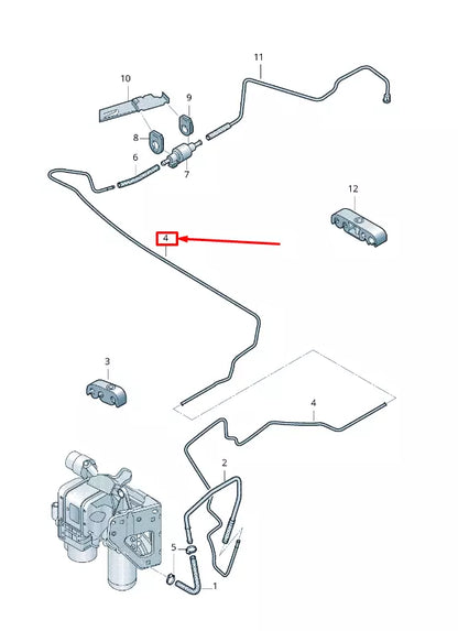 NEW AUDI A6 AVANT C6 FUEL LINE 4F0261529E