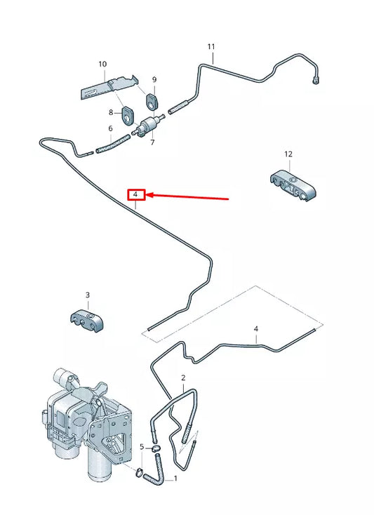 NEW AUDI A6 AVANT C6 FUEL LINE 4F0261529E