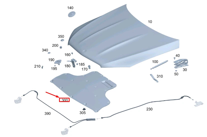 NEW MERCEDES-BENZ GLE W167 ENGINE HOOD DAMPING PANEL TRIM A1676820800 ORIGINAL