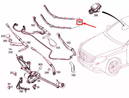 NEW MERCEDES-BENZ S W222 FRONT WINDSHIELD WIPER BLADE SET A2228201145 ORIGINAL