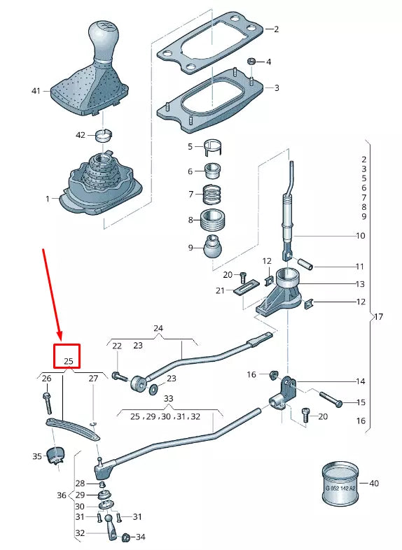 NEW AUDI A5 8T SELECTOR CONNECTING ROD 8K0711429 ORIGINAL