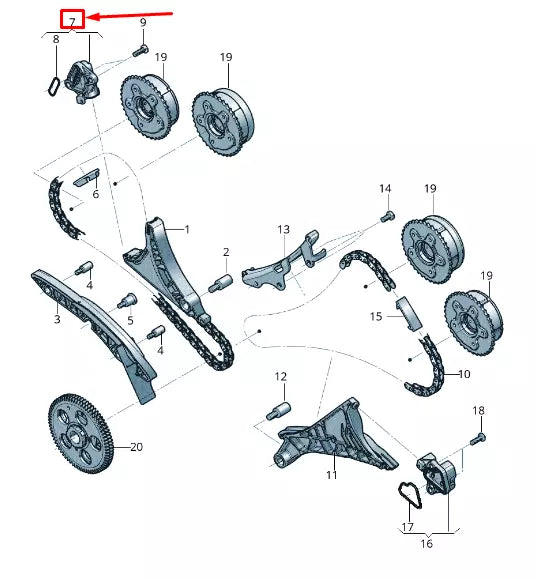 NEW AUDI RSQ8 ENGINE TIMING CHAIN TENSIONER 0P2109218B