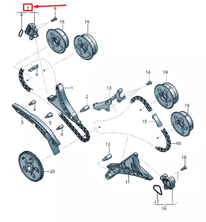 NEW AUDI RSQ8 ENGINE TIMING CHAIN TENSIONER 0P2109218B