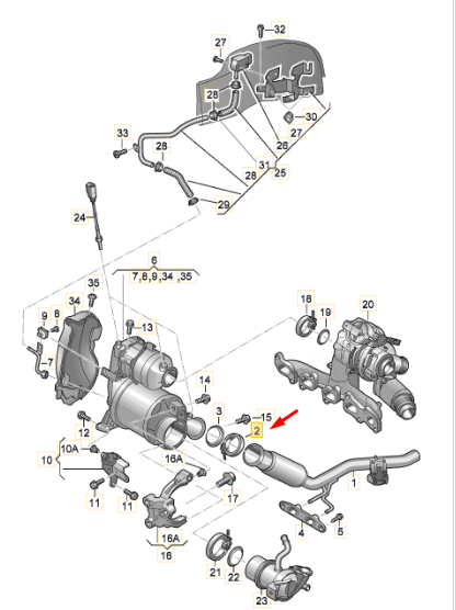 NEW AUDI A3 8P EXHAUST SYSTEM CLAMP 1K0253725 ORIGINAL