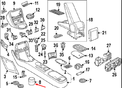 NEW VOLKSWAGEN JETTA MK6 CENTER CONSOLE CUP HOLDER ASHTRAY 5N0857961B82V