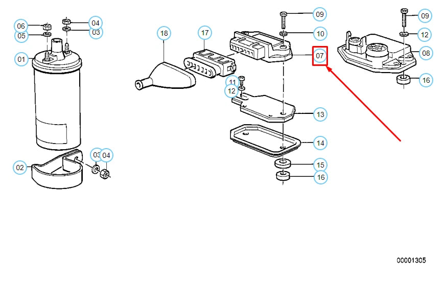NEW BMW 5 E28 IGNITION CONTROL MODULE 12141266702 ORIGINAL