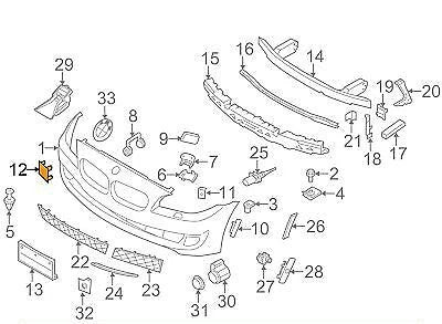 NEW BMW 5 F10 FRONT BUMPER TOWING HOOK COVER 51117246868 ORIGINAL