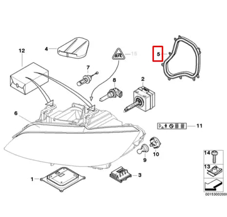 NEW BMW 3 E90 HEADLIGHT LOW BEAM CAP COVER 63117182395 7182395 ORIGINAL