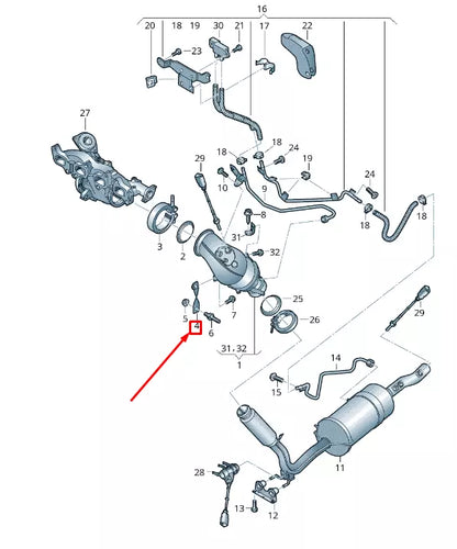 NEW VW TRANSPORTER VI T6 CATALYTIC CONVERTER BRACKET 7E0253128B