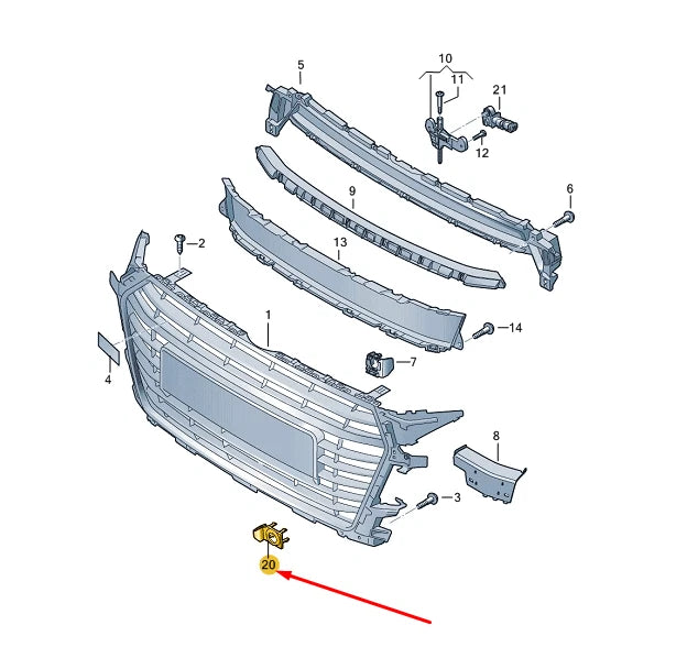 NEW AUDI TT FV 8S FRONT RIGHT ULTRASOUND SENSOR TRIM 8S09192683FZ ORIGINAL