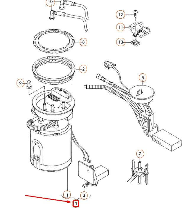 NEW AUDI A4 B7 FUEL PUMP ASSEMBLY 8E0919051CJ ORIGINAL