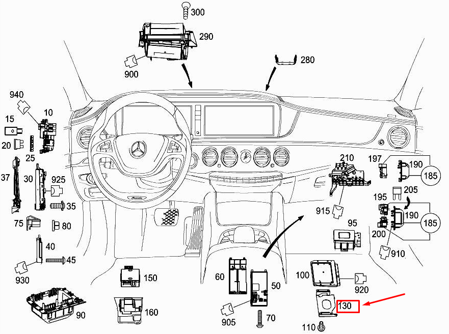new mercedes-benz s w222 suspension control unit bracket a2215457340 original