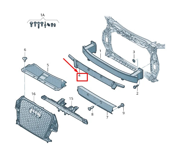 NEW AUDI RSQ3 8U FRONT BUMPER FOAM FILLER PIECE 8U0807550E