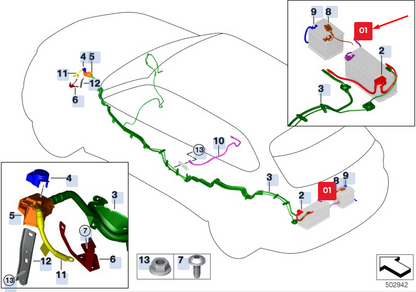new bmw x5 f15 negative battery cable 61127854142 7854142 original