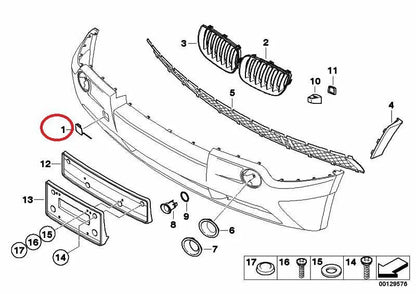 NEW BMW X3 E83 FRONT BUMPER TOWING TOW EYE HOOK COVER 51113400905 3400905