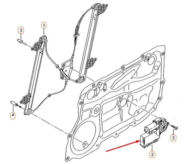 NEW AUDI A8 D3 FRONT RIGHT WINDOW REGULATOR MOTOR 4E2959802F RHD ORIGINAL