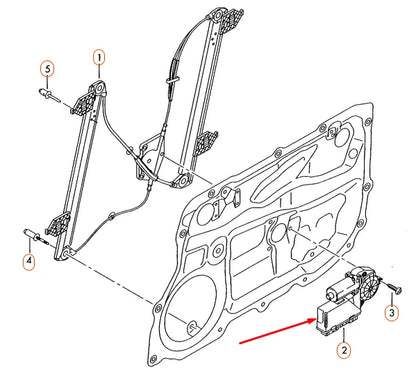 NEW AUDI A8 D3 FRONT RIGHT WINDOW REGULATOR MOTOR 4E2959802F RHD ORIGINAL
