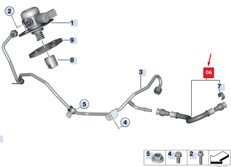 new bmw x5 f15 fuel hose 13537606563 7606563 original