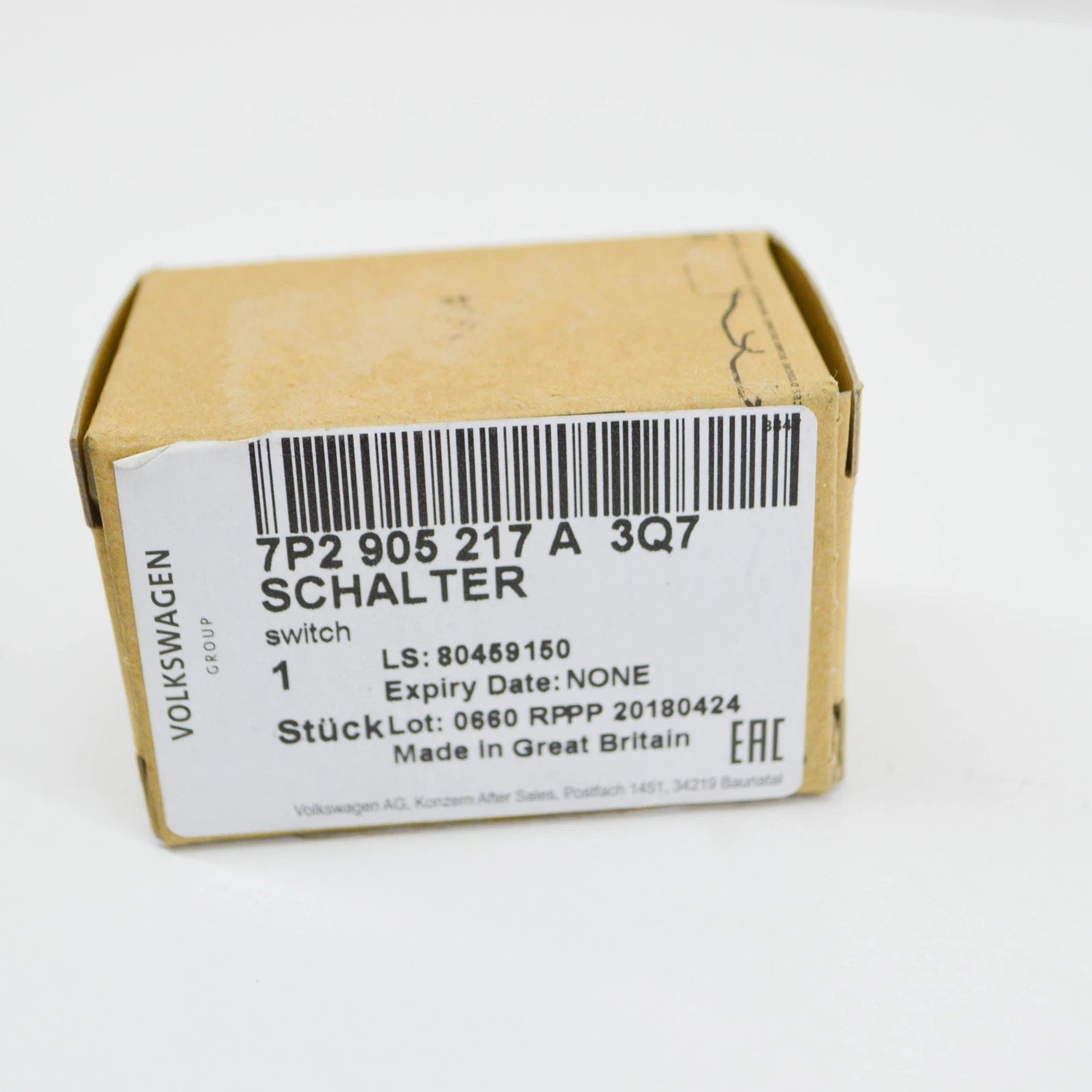 NEW VOLKSWAGEN TOUAREG 7P START/STOP SWITCH RHD 7P2905217A3Q7 ORIGINAL