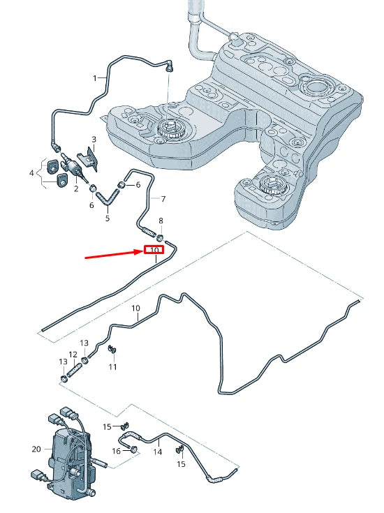 NEW AUDI A8 4N FUEL LINE 4N4261491F