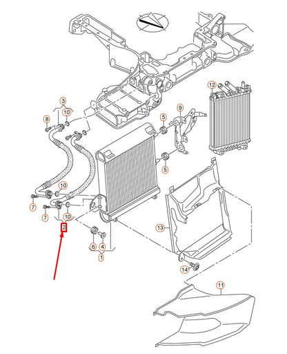 NEW AUDI A8 4H D4 OIL HOSE 4H0115223F ORIGINAL