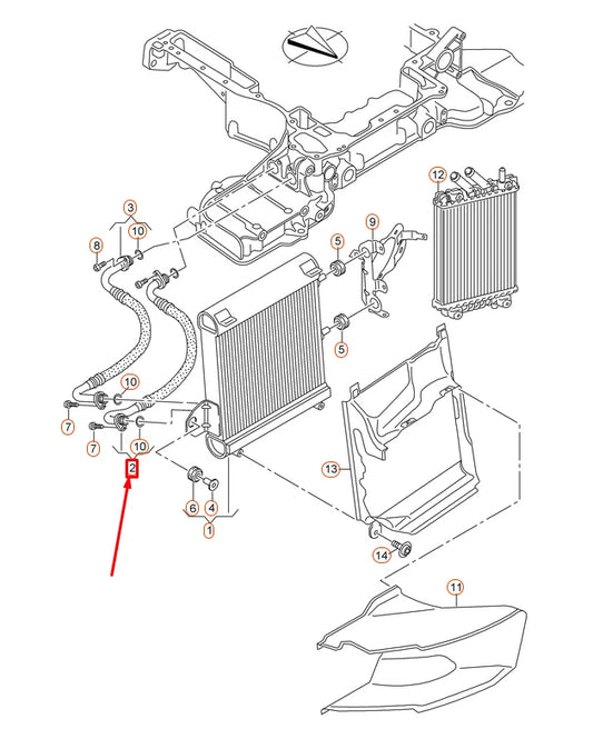 NEW AUDI A8 4H D4 OIL HOSE 4H0115223F ORIGINAL