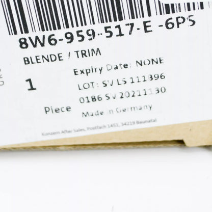 NEW AUDI A5 8W6 FRONT LEFT DOOR SWITCH TRIM LHD 8W6959517E6PS