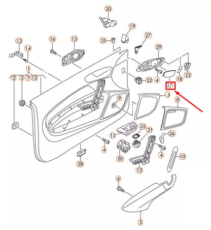 NEW AUDI A1 8X FRONT RIGHT DOOR LOUDSPEAKER TRIM 8X00354244PK ORIGINAL