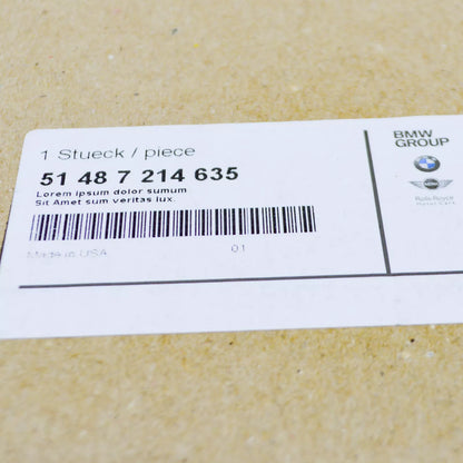 NEW BMW X5 G05 FRONT LEFT WHEEL HOUSING SOUND INSULATION 51487214635 ORIGINAL