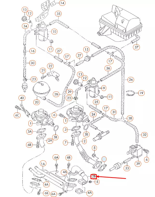 NEW AUDI A3 8L EGR CONNECTING PIPE 038131521E