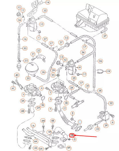 NEW AUDI A3 8L EGR CONNECTING PIPE 038131521E