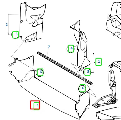 NEW BMW X3 E83 BOTTOM AIR DUCT 51743416419 3416419 ORIGINAL