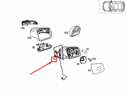 NEW MERCEDES-BENZ A W176 FRONT RIGHT SIDE WING MIRROR A1768100200 ORIGINAL