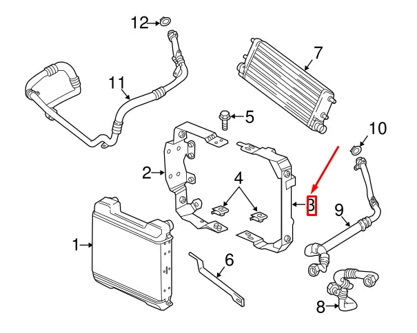 NEW MERCEDES-BENZ G W463 AMG OIL COOLER LEFT MOUNT BRACKET A4635019184 ORIGINAL