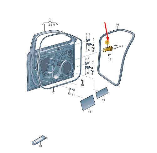 new cupra formentor front door catch 5ff837179 original