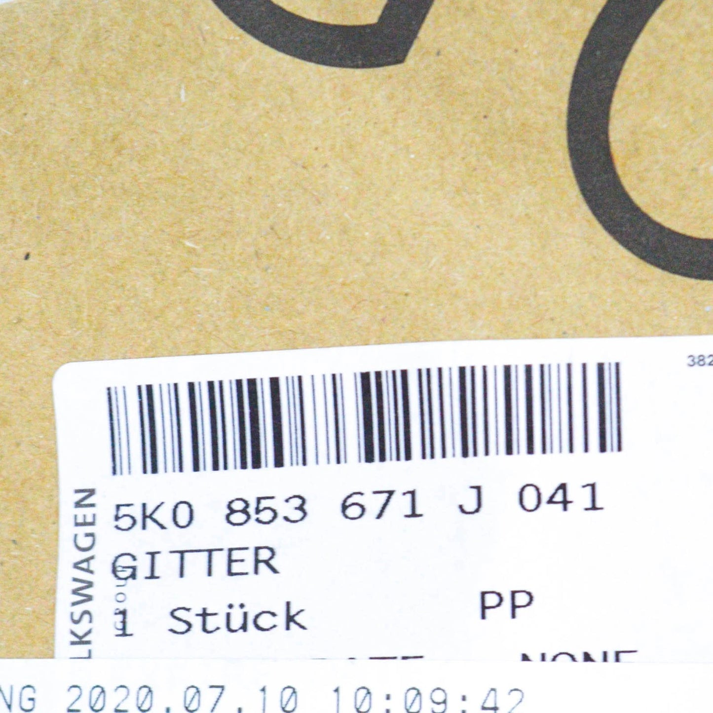 NEW VW GOLF MK7 FRONT BUMPER LOWER GRILLE 5K0853671J041 ORIGINAL