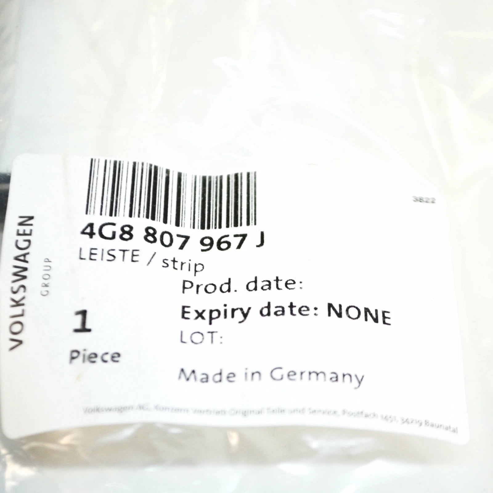 NEW AUDI A7 SPORTBACK 4G8 FRONT BUMPER LEFT STRIP 4G8807967J ORIGINAL