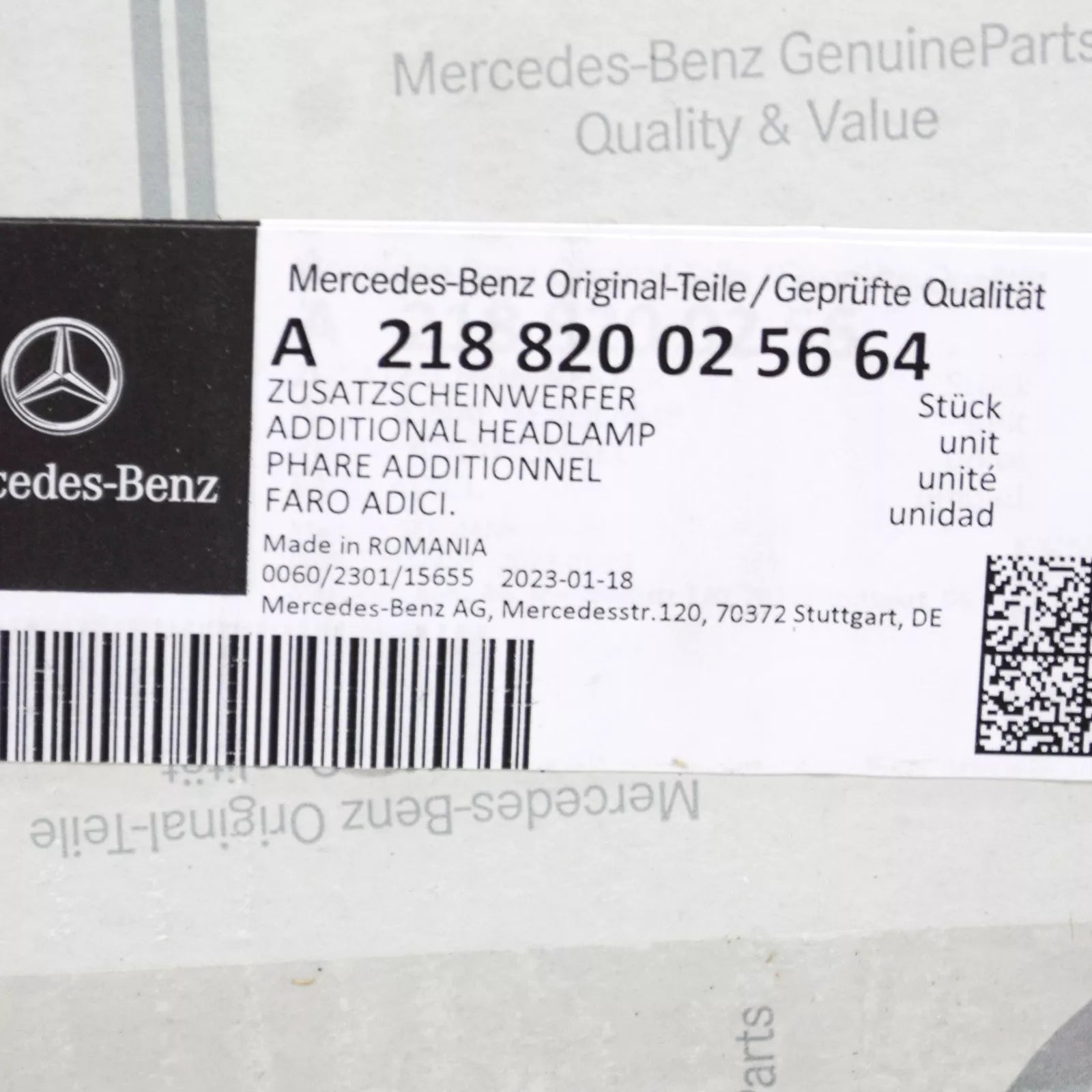 NEW MERCEDES-BENZ CLS C218 FRONT RIGHT DRL LIGHT A218820025664