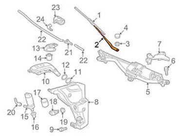 NEW AUDI Q5 8R FRONT WINDSHIELD LEFT WIPER ARM 8R1955407B1P9 LHD