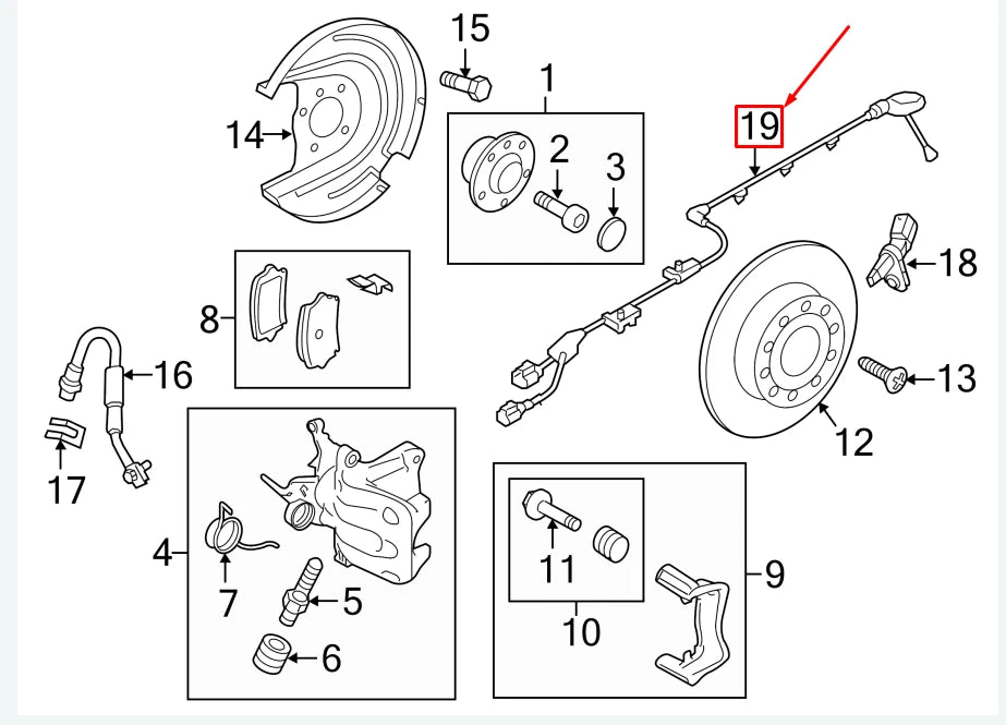 NEW VW GOLF VII 5G MK7 FRONT RIGHT ABS SENSOR WIRING HARNESS 5G0927904BB
